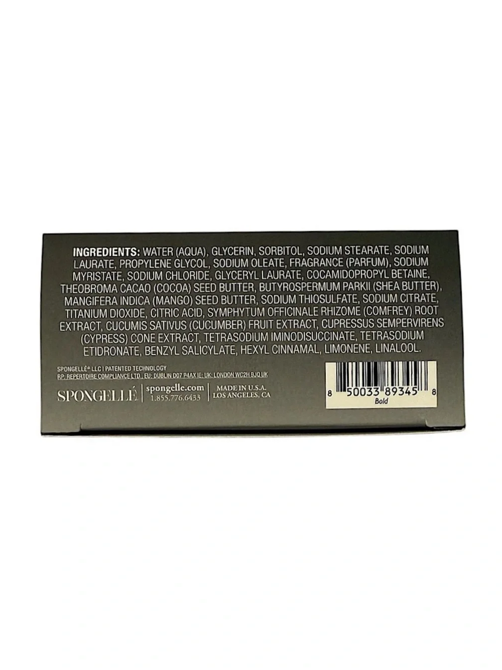 Spongelle Men's Limited Edition Bold Homme Body Wash Infused Buffer  20+ Washes